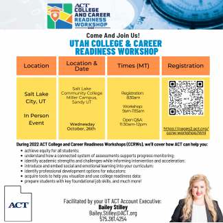 CT Utah College & Career Readiness Workshop -- October 26