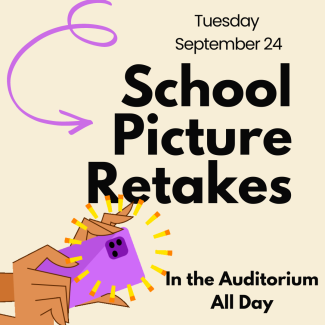 School Picture Retakes Sept. 24